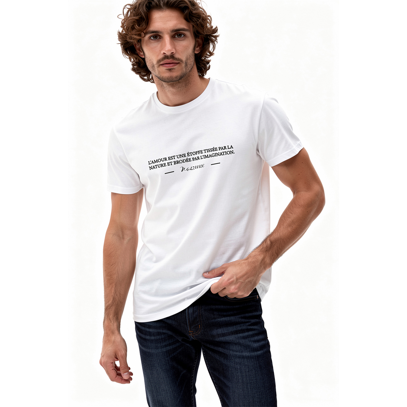 T-shirt avec une citation de Voltaire