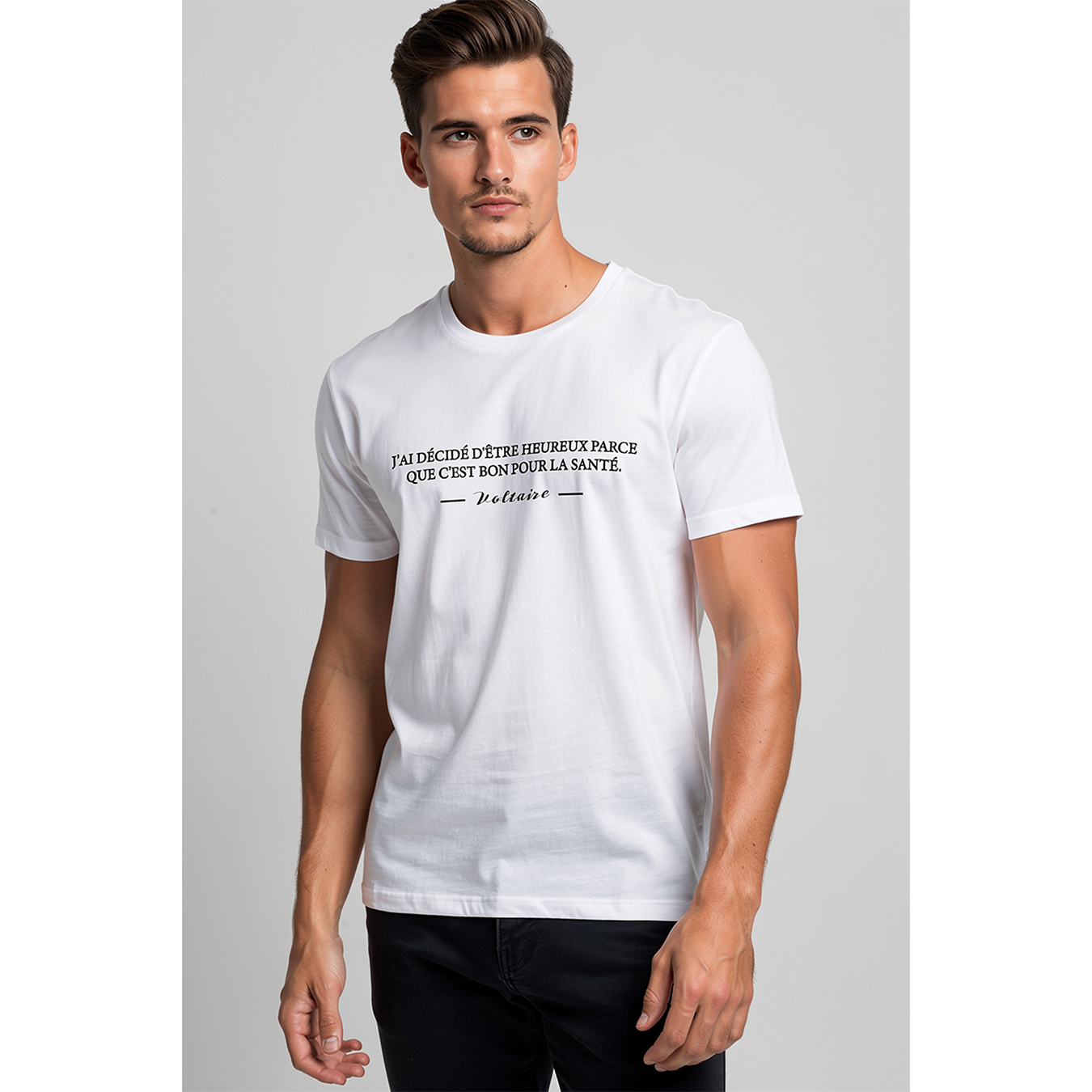T-shirt avec citation de Voltaire  3